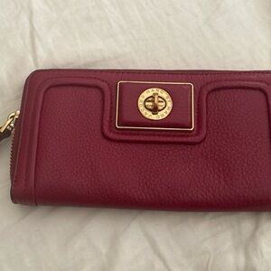 Marc Jacobs Merlot burgundy  Leather Wallet